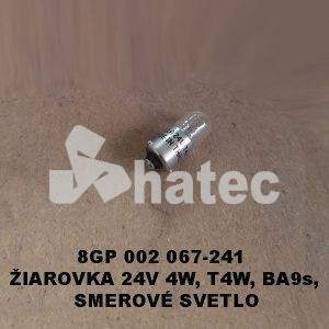 8GP 002 067-241 ŽIAROVKA 24V 4W, T4W, BA9s SMEROVÉ SVETLO